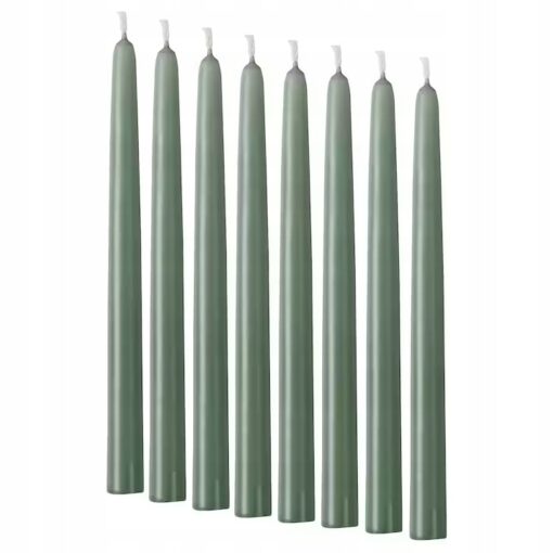 IKEA KLOKHET ŚWIECA BEZZAPACHOWA ZIELONA 8 SZT.