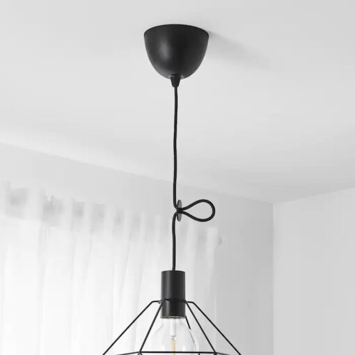 IKEA SUNNEBY OPRAWKA Z KABLEM CZARNA TKANINA 1.8cm - obrazek 3