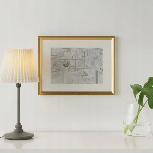 IKEA SILVERHOJDEN RAMKA NA ZDJĘCIA ZŁOTY 30x40 CM - obrazek 3