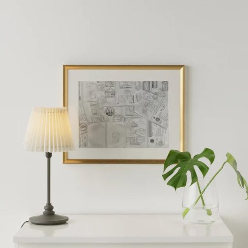 IKEA SILVERHOJDEN RAMKA NA ZDJĘCIA 40x50cm ZŁOTA - obrazek 3