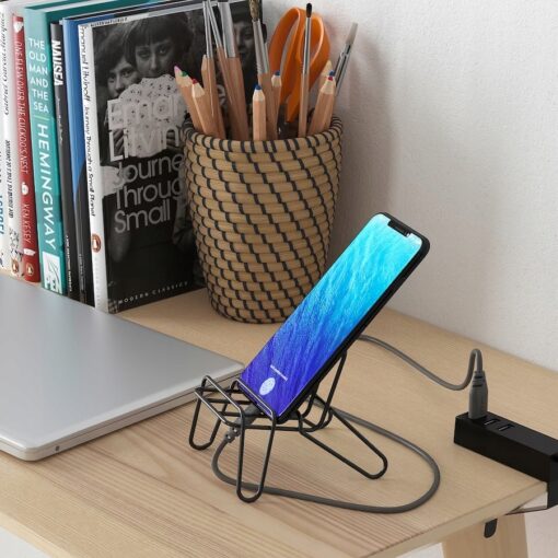 IKEA KRUBBET UCHWYT DO TELEFONU CZARNY 10x10x12cm - obrazek 6