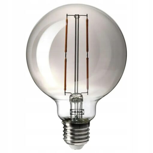 IKEA MOLNART ŻARÓWKA LED E27 KULA SZARA 95 MM