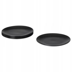 IKEA FARGKLAR TALERZ CIEMNOSZARY 26 CM 4 SZT.