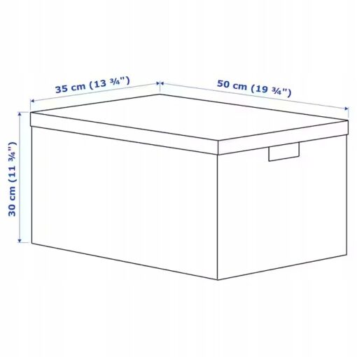 IKEA TJENA POJEMNIK Z POKRYWĄ BIAŁY 35x50x30 CM - obrazek 8