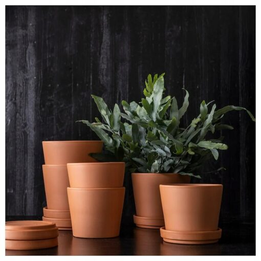 IKEA BRUNBAR DONICZKA Z PODSTAWKĄ Z TERAKOTY 12 CM - obrazek 6