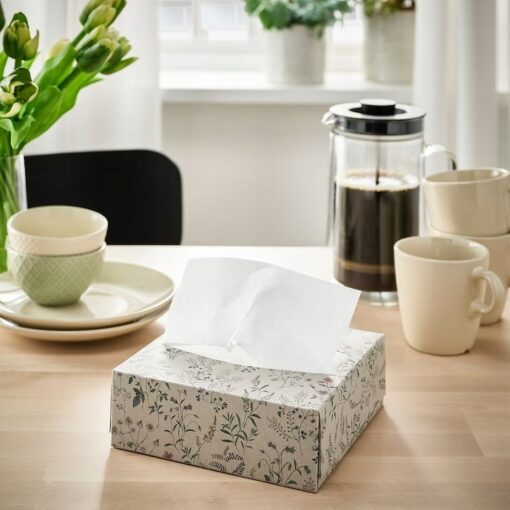 IKEA HAJMAL SERWETKI 16x32 WZÓR W KWIATY 100 SZT. - obrazek 3