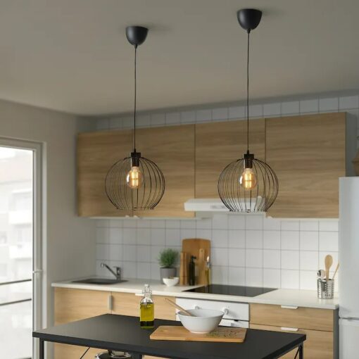 IKEA MOLNART ŻARÓWKA LED E27 KULA SZARA 95 MM - obrazek 3