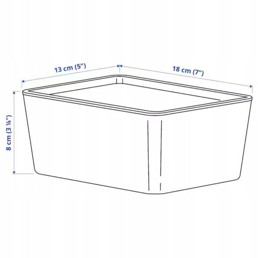 IKEA KUGGIS POJEMNIK Z POKRYWKĄ CZARNY PRZEZROCZ. - obrazek 6