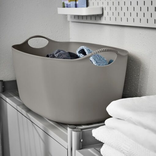 IKEA TORKIS KOSZ NA PRANIE FLEXI SZARY KOLOR 35L - obrazek 4