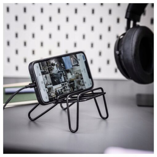 IKEA KRUBBET UCHWYT DO TELEFONU CZARNY 10x10x12cm - obrazek 5
