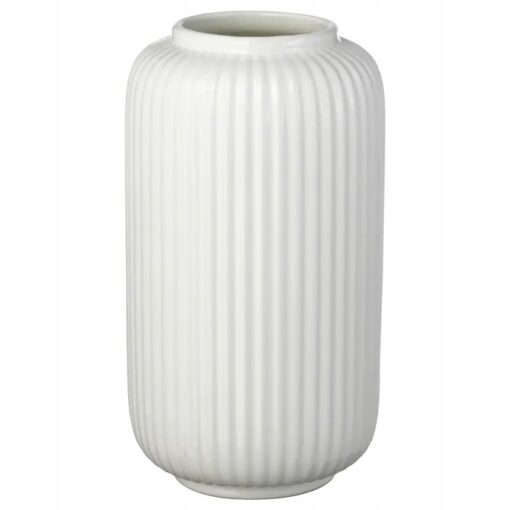 IKEA STILREN WAZON Z GLAZURY BIAŁY 22 cm
