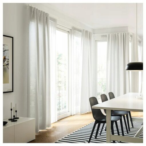 IKEA VIDGA WSPORNIK ŚCIENNY DO ZASŁON BIAŁY 12 cm - obrazek 3