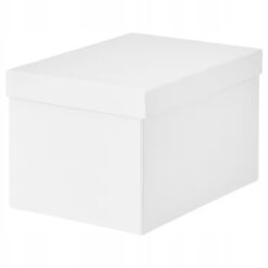 IKEA TJENA POJEMNIK Z POKRYWĄ PUDEŁKO BIAŁY