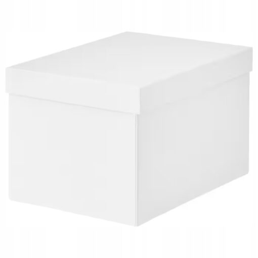 IKEA TJENA POJEMNIK Z POKRYWĄ PUDEŁKO BIAŁY