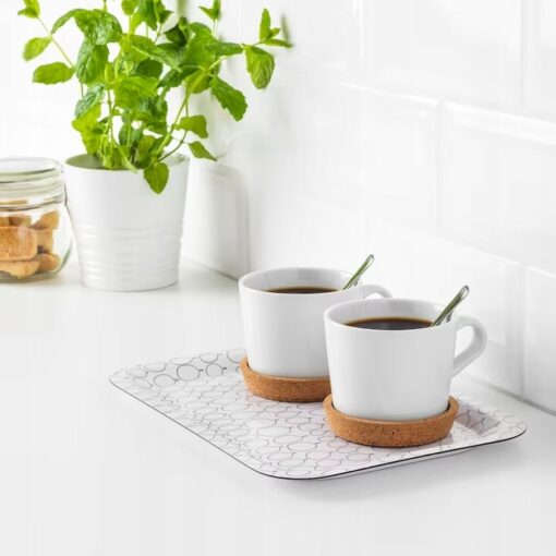 IKEA SAMMANHANG TACA BIAŁA ZE WZOREM 28x20 CM - obrazek 2