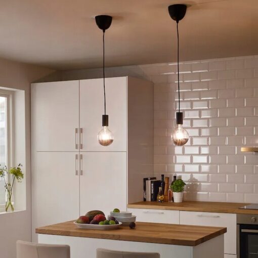 IKEA SUNNEBY OPRAWKA Z KABLEM CZARNA TKANINA 1.8cm - obrazek 2