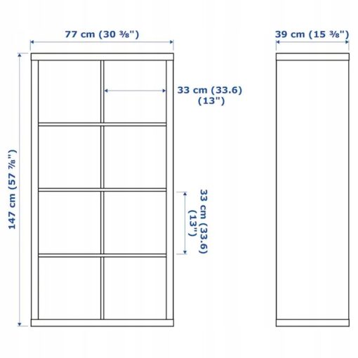 IKEA KALLAX REGAŁ BIAŁY 7x39x147 CM - obrazek 5