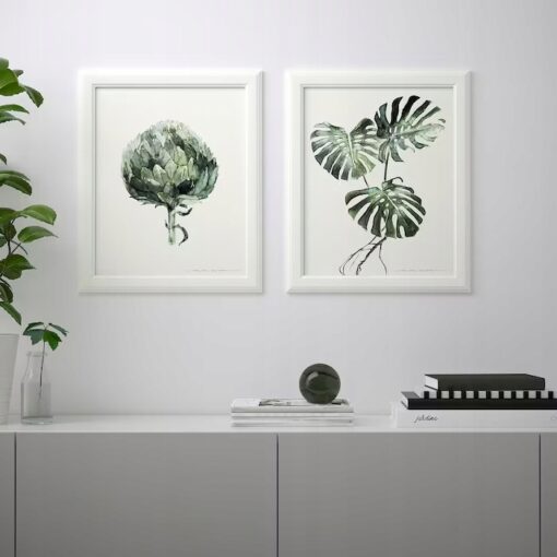 IKEA BILD PLAKAT ZIELONE LIŚCIE 40x50 CM 2 SZT. - obrazek 2