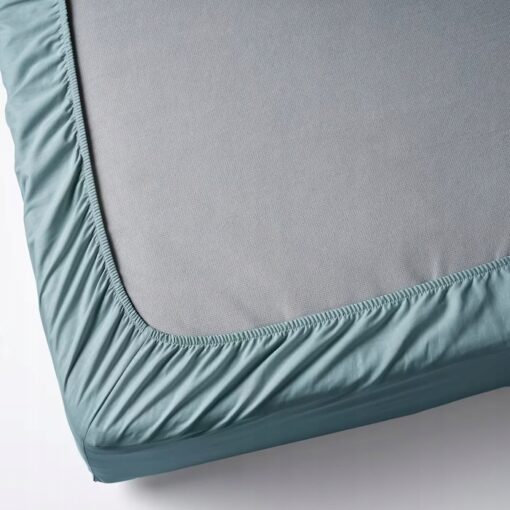 IKEA DVALA PRZEŚCIERADŁO Z GUMKĄ NIEBIESKI 180x200 - obrazek 4