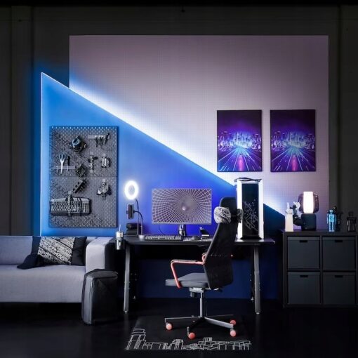 IKEA LANESPELARE UCHWYT NA TELEFON LAMPA PIERŚCIENIOWA - obrazek 6