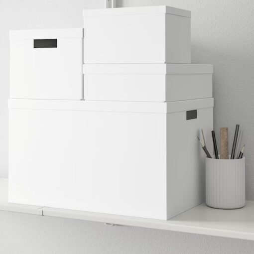 IKEA TJENA POJEMNIK Z POKRYWĄ BIAŁY 35x50x30 CM - obrazek 4