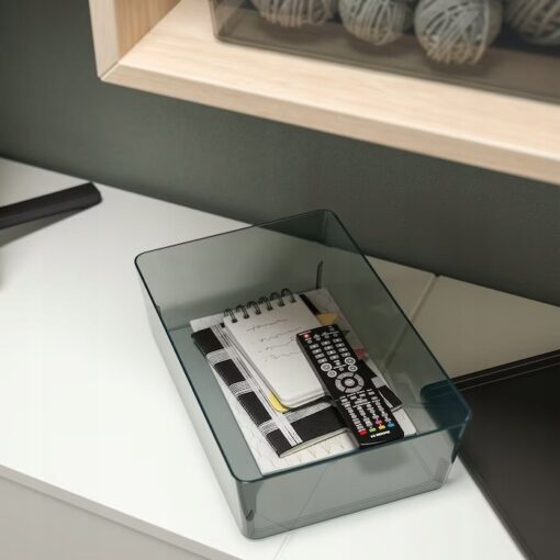 IKEA KUGGIS POJEMNIK Z POKRYWKĄ CZARNY - obrazek 2