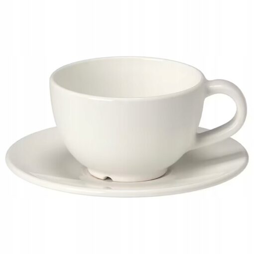 IKEA VARDAGEN FILIŻANKA DO HERBATY + SPODEK 140 ML