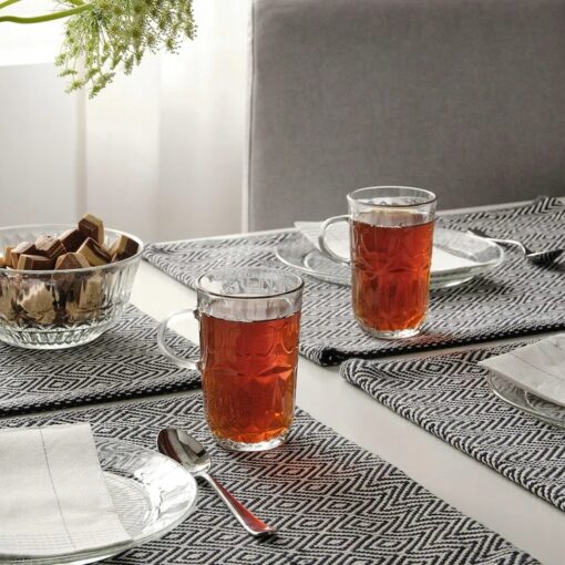IKEA SALLSKAPLIG KUBEK SZKLANY ZE WZOREM 220 ML - obrazek 3