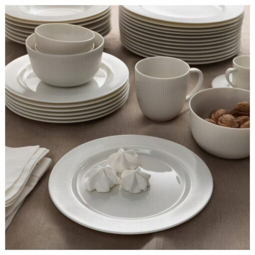 IKEA OFANTLIGT TALERZ GŁĘBOKI OBIADOWY BIAŁY 24 CM - obrazek 3