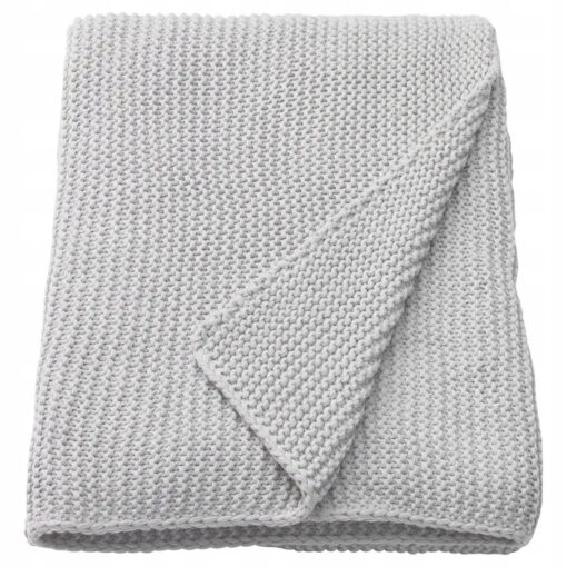 IKEA INGABRITTA NARZUTA PLED SZARY 130x170 cm