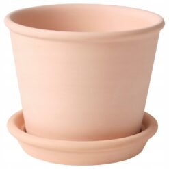 IKEA MUSKOTBLOMMA DONICZKA Z PODSTAWKĄ TERAKOTA 12 CM
