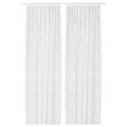 IKEA ALVINE SPETS FIRANA KREMOWA 1 PARA 145X300 CM