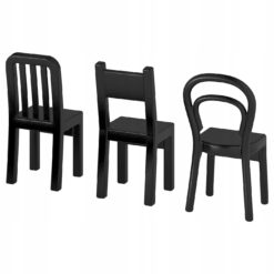 IKEA FJANTIG HAK HACZYK CZARNY KOLOR KRZESEŁKA 3 SZT