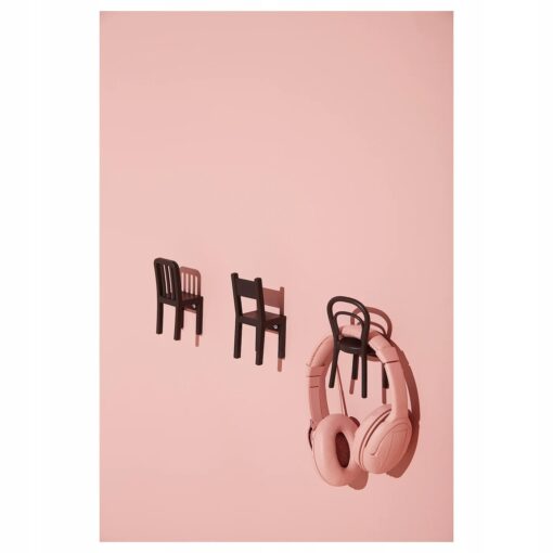 IKEA FJANTIG HAK HACZYK CZARNY KOLOR KRZESEŁKA 3 SZT - obrazek 3