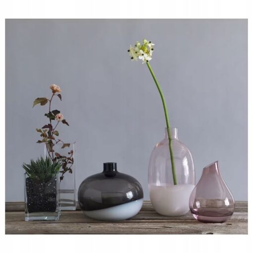 IKEA SANNOLIK WAZON SZKLANY RÓŻOWY 17 CM - obrazek 4