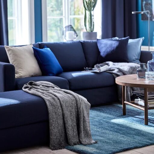 IKEA INGRUN KOC PLED SZARY 130x170 - obrazek 4