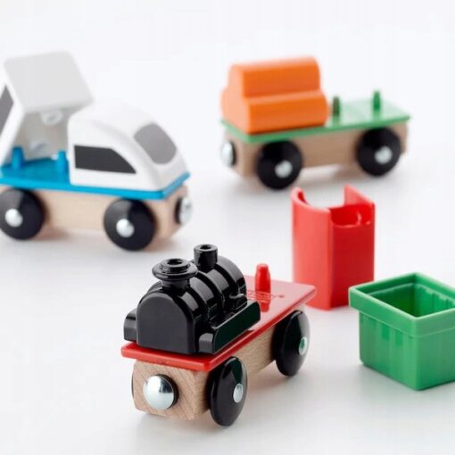IKEA LILLABO KOLEJKA CIUCHCIA WAGONIKI ZABAWKA 3 SZT. - obrazek 2