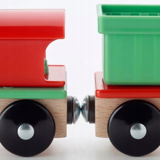 IKEA LILLABO KOLEJKA CIUCHCIA WAGONIKI ZABAWKA 3 SZT. - obrazek 3