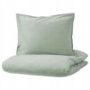 IKEA BERGPALM KOMPLET POŚCIELI ZIELONY 150X200 / 50X60 CM