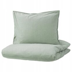 IKEA BERGPALM KOMPLET POŚCIELI ZIELONY 150X200 / 50X60 CM