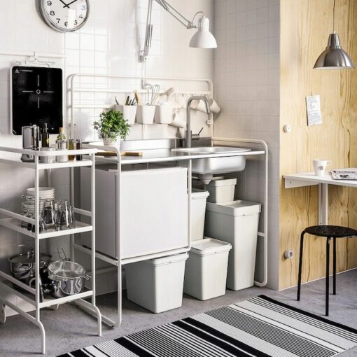 IKEA HALLBAR KOSZ NA ŚMIECI POJEMNIK KOSZ Z POKRYWKĄ 3L - obrazek 6