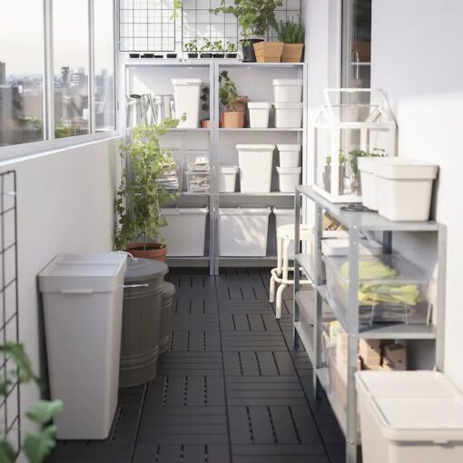 IKEA HALLBAR KOSZ NA ŚMIECI POJEMNIK KOSZ Z POKRYWKĄ 3L - obrazek 2