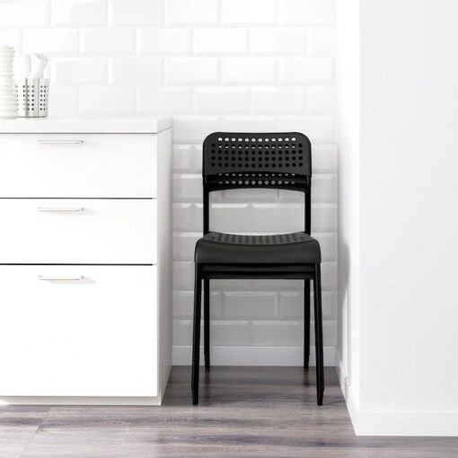 IKEA ADDE KRZESŁO DO JADALNI CZARNE - obrazek 5