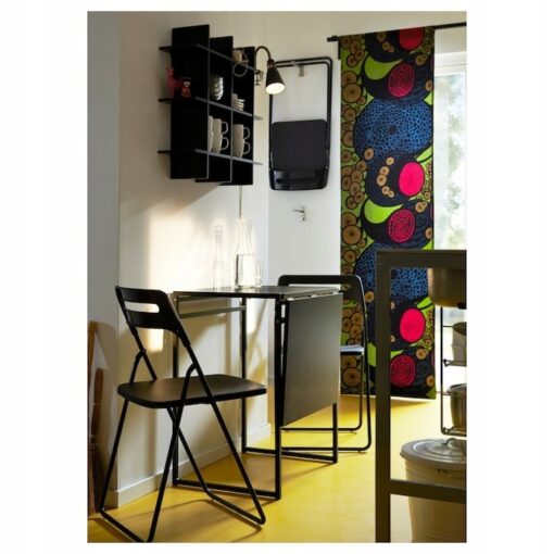 IKEA NISSE KRZESŁO SKŁADANE ROZKŁADANE CZARNE - obrazek 3