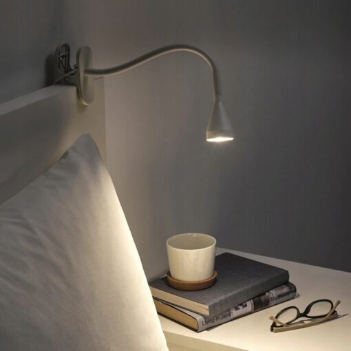 IKEA NAVLINGE LAMPA LED LAMPKA REFLEKTOR Z KLAMRĄ BIAŁY - obrazek 2