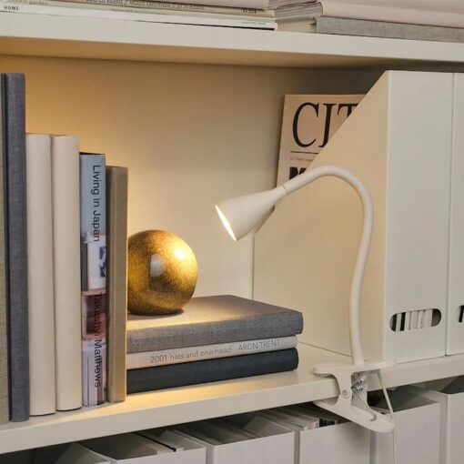 IKEA NAVLINGE LAMPA LED LAMPKA REFLEKTOR Z KLAMRĄ BIAŁY - obrazek 5