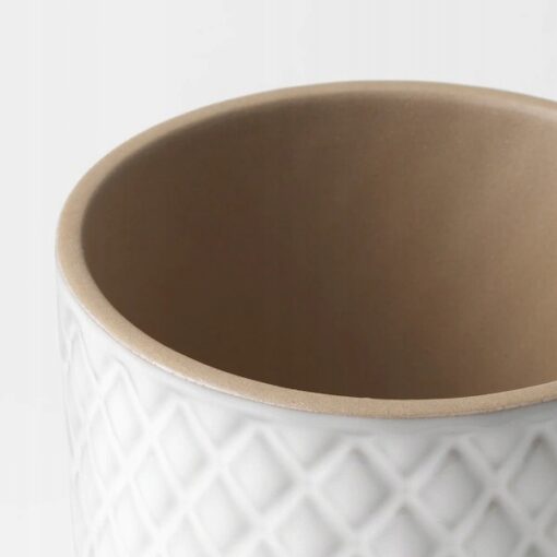 IKEA CHIAFRON OSŁONA DONICZKI DONICZKA BIAŁA 9 CM - obrazek 3