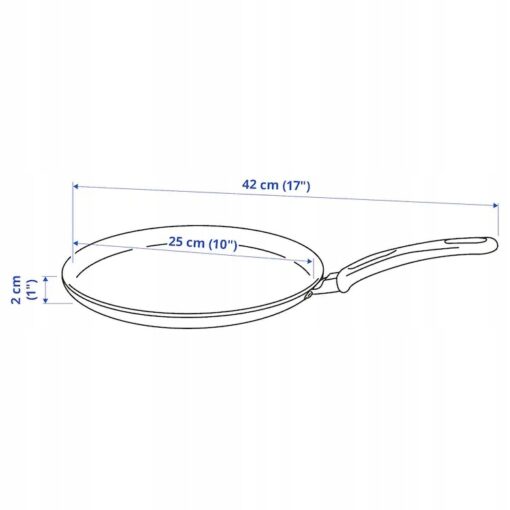 IKEA HEMLAGAD PATELNIA DO NALEŚNIKÓW TEFLONOWA INDUKCJA 25 CM - obrazek 4