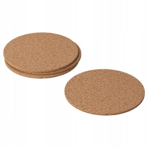 IKEA AVSKILD PODKŁADKA NA SZKLANKĘ KUBEK KOREK 10 CM 4 SZTUKI