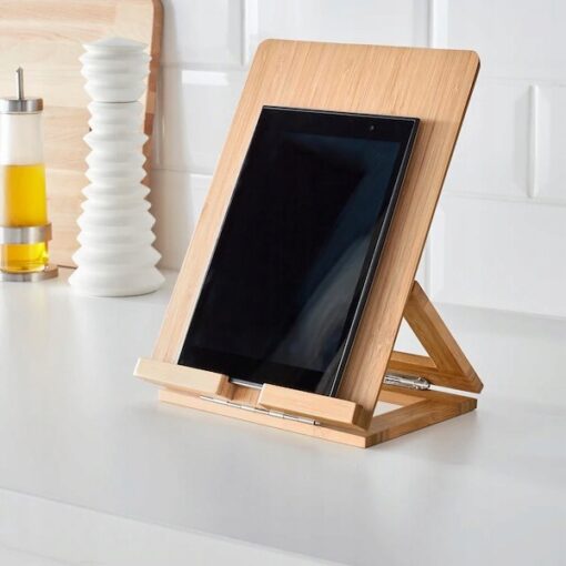 IKEA GRIMAR PODSTAWKA NA TABLETA POD TABLET DREWNIANA 26x20 CM - obrazek 2